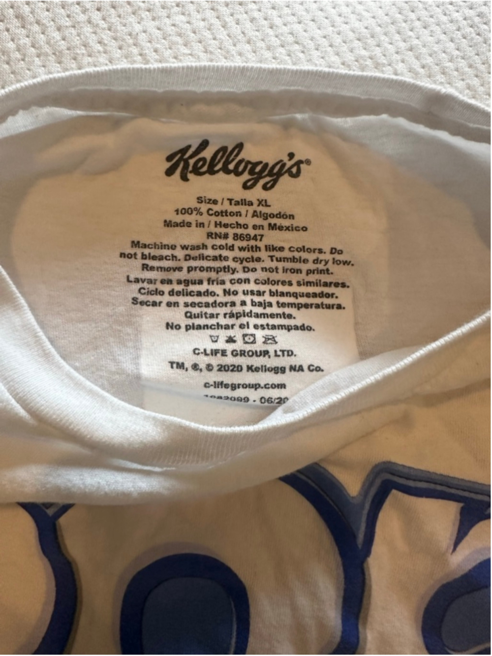 Men's Kellogg's Pop-Tarts Short Sleeve Tee XL White Blue - Picture 2 of 4